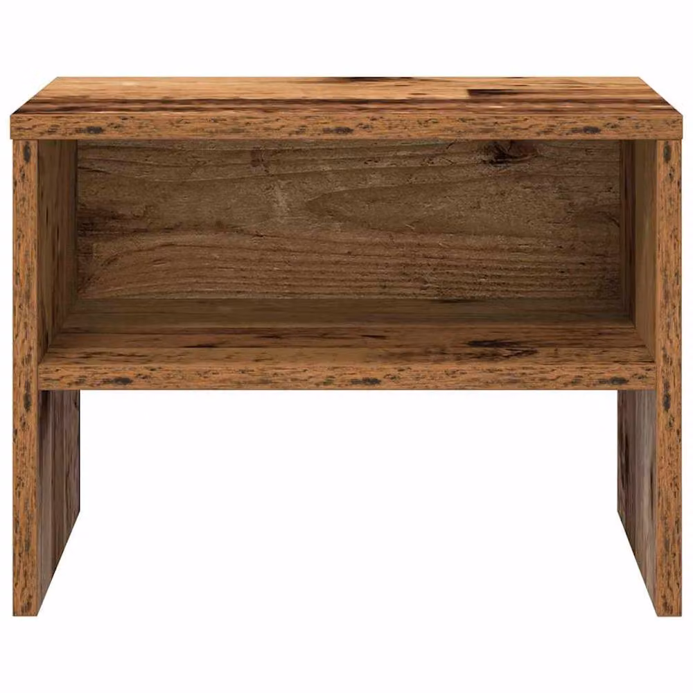 Berkfield Home Decorative Bedside Cabinet Set of 2, Brown Old Wood, W/D/H: 40 x 30 x 30 cm – 4