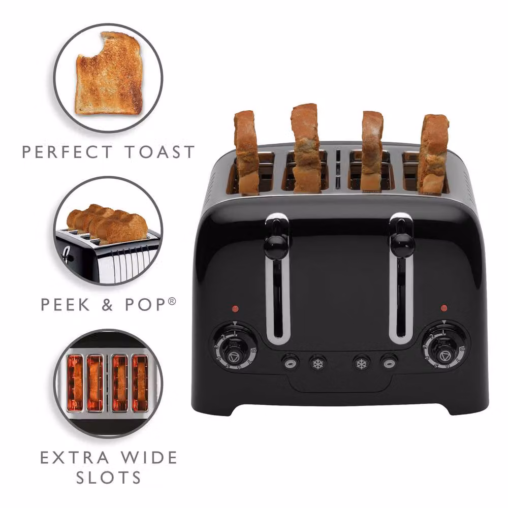 Dualit 4 Slot Lite Toaster in Black – 2
