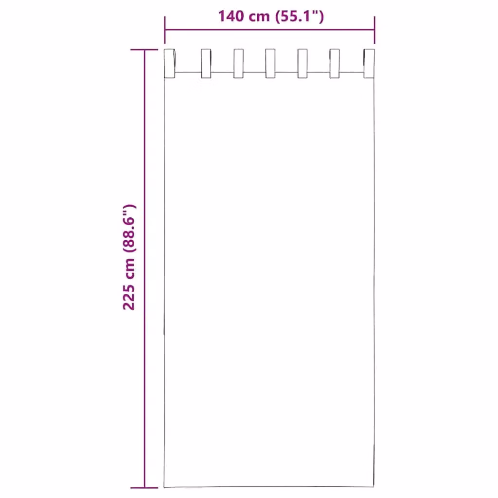 Berkfield Home Royal Blue Voile Curtains with Rod Pockets, 2 Pack, W: 140 cm, H: 225 cm – 5