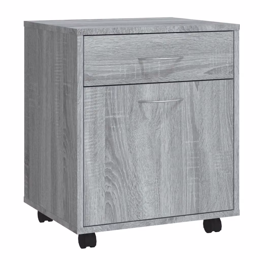 Berkfield Home Grey Sonoma Rolling Cabinet with Castors and Lock, W/D/H: 45 x 38 x 54 cm – 2