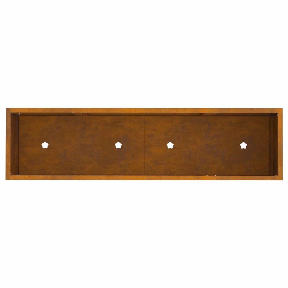 Berkfield Home Raised Garden Planter in Brown Weathering Steel, W: 100 cm, D: 26 cm, H: 82 cm – 5