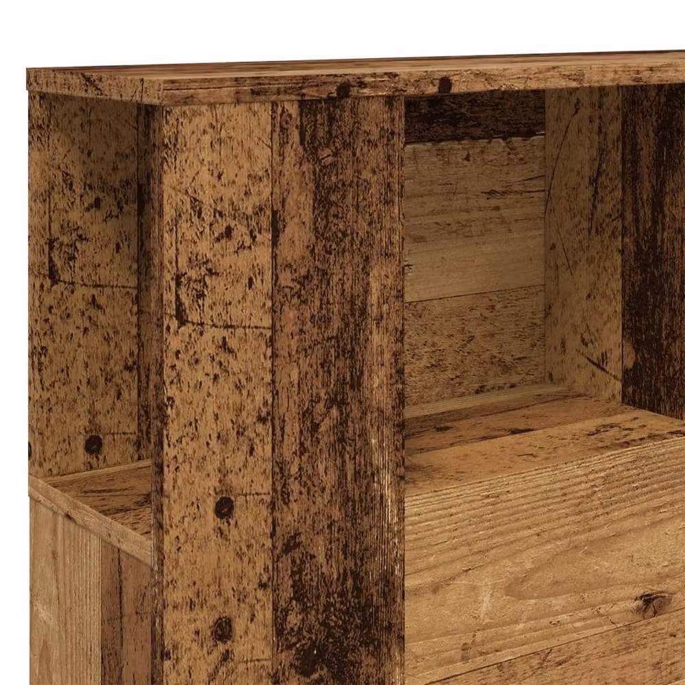 Berkfield Home Headboard Cabinet in Brown Old Wood with Integrated Side Compartments, W: 140 cm, D: 18.5 cm, H: 102.5 cm – 6