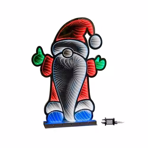 Samuel ALEXANDER 60cm Infinity Christmas Santa on Metal Base with Multi-Coloured LEDs – 2