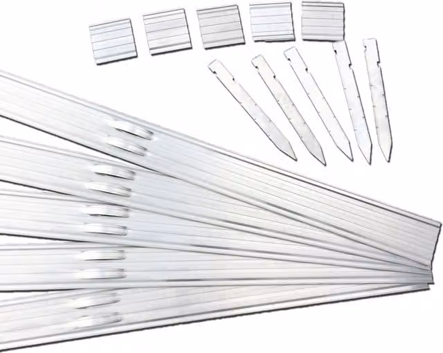 Swift Edge Silver Aluminium Garden Border and Lawn Edging, Length: 1200 cm