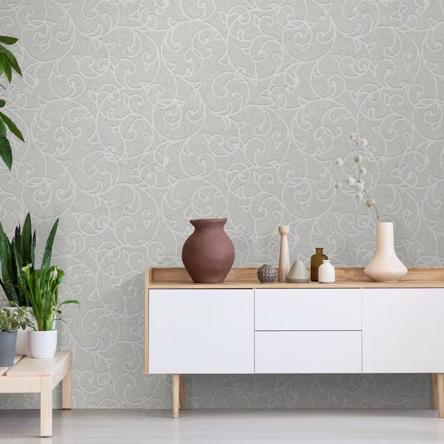 Erismann Abstract Modern Green Vinyl Wallpaper Roll