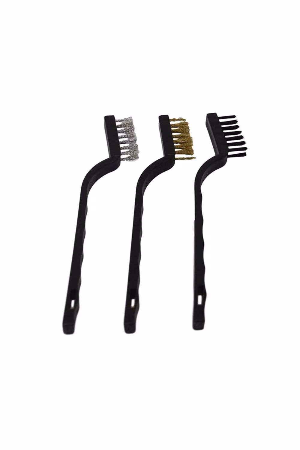 KDMD Steel, Brass and Nylon Wire Cleaning Brush Set of 3, Multicolour, 17 cm – 2