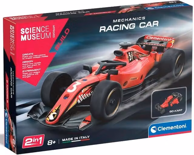 Clementoni Science Museum Mechanics Lab Formula 1 Car Model in Red