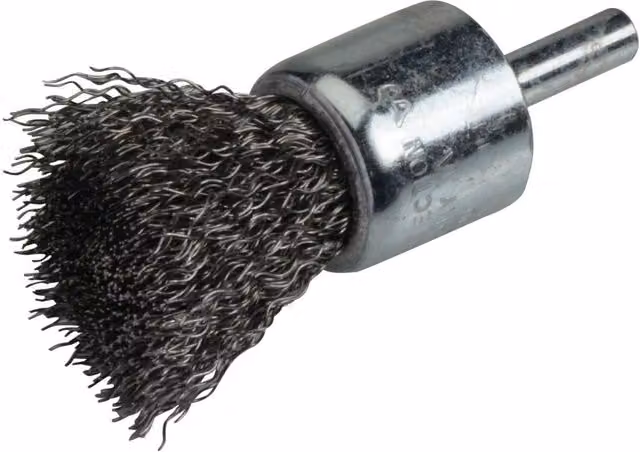 Lessmann Steel Wire End Brush with Shank, 23mm, Silver