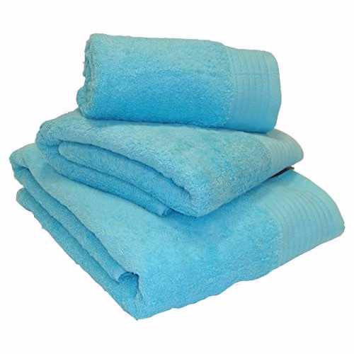 Yorkshire Linen Turquoise 100% Cotton Terry Bath Towel