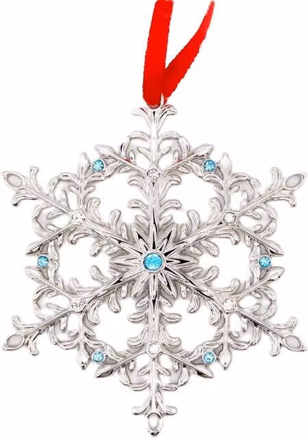 Silver Editions Snowflake Metallic Silver Christmas Pendant – 1