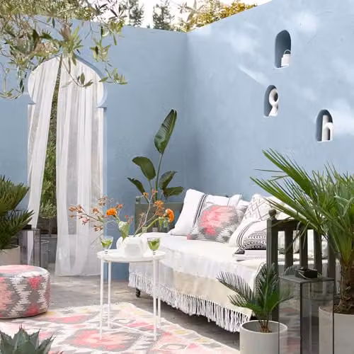 Sandtex Smooth Masonry Paint in Morning Sky Blue, 5L – 3