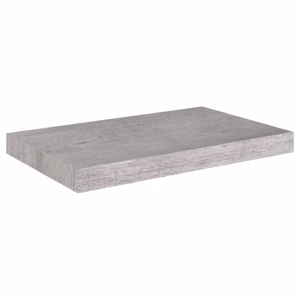 Berkfield Home Floating Wall Shelf in Concrete Grey, W: 50 cm, D: 23 cm, H: 3.8 cm – 2