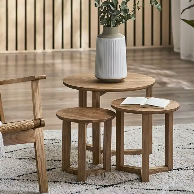 Julian Bowen Nidri Nest Of Tables in Oak