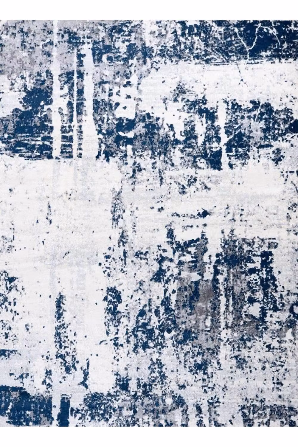 THE RUGS Elaris Stain Resistant Abstract Distressed Area Rug, Blue, W: 80 cm, L: 150 cm – 2