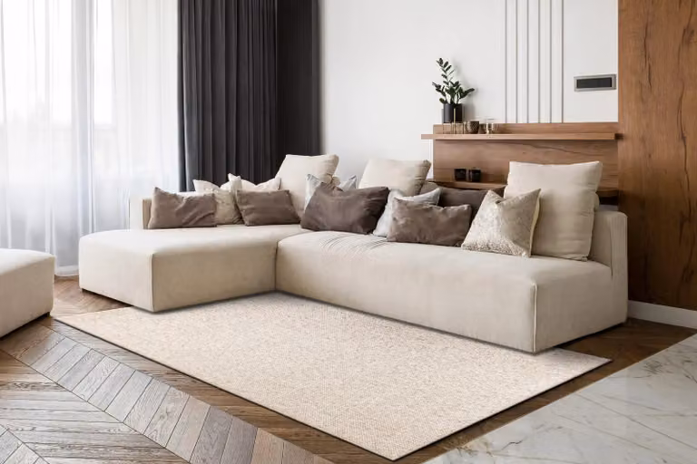 RugsX Casablanca Washable Rectangular Rug in Yellow, W: 120 cm, L: 170 cm