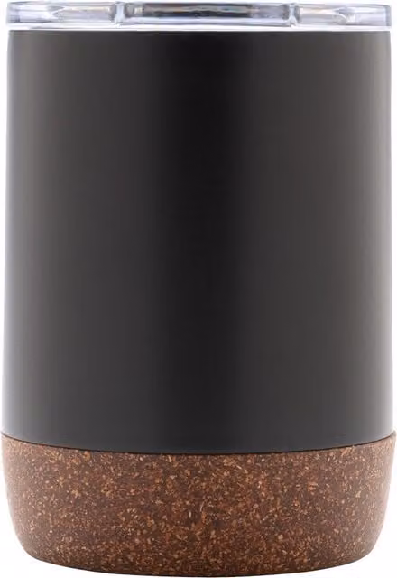 XD Design Cork Stainless Steel Vacuum Insulated Mug with Lid, Black