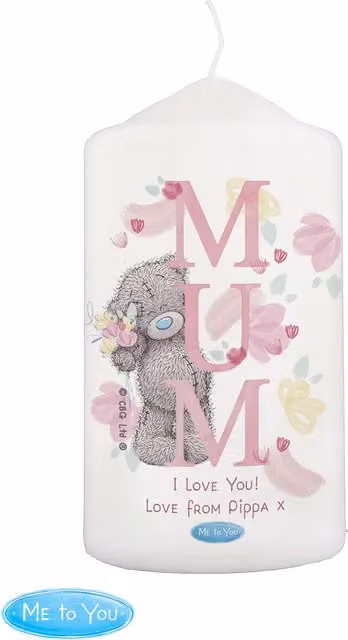 Personalised Memento Company Women's Me to You Mum Pillar Candle in White – 1