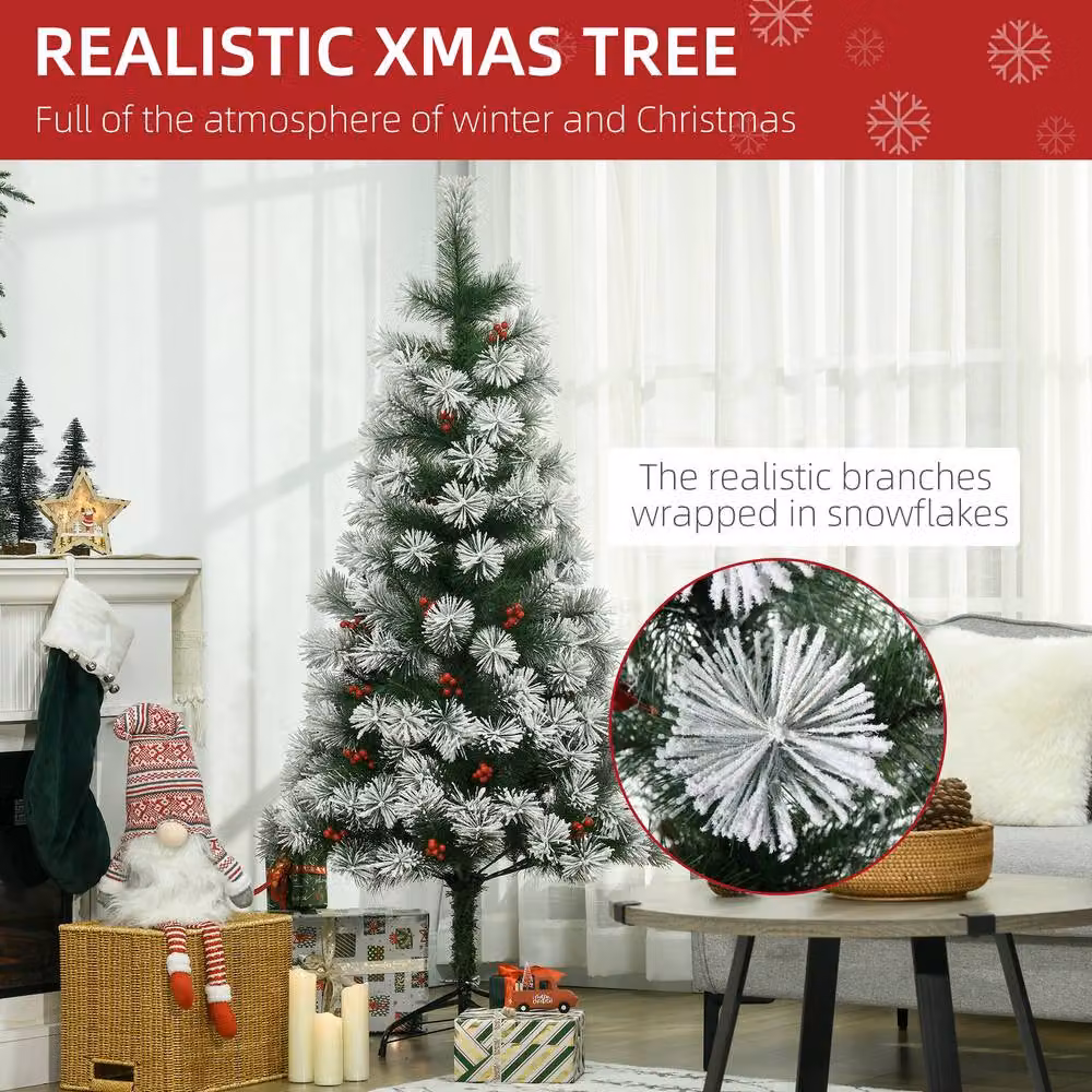 STILVORA Artificial Green Christmas Tree with Metal Stand, Height: 210 cm – 3