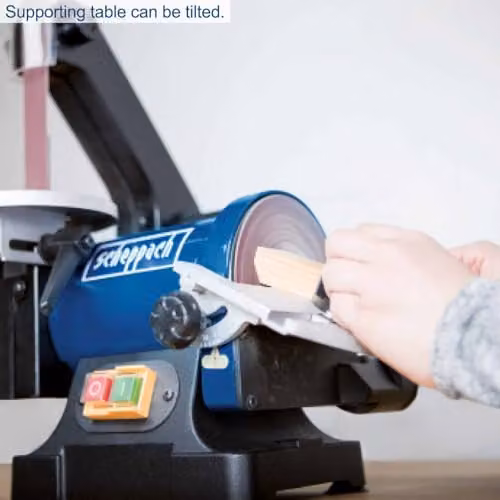Scheppach BTS700 Blue Benchtop Belt and Disc Sander with 125mm Disc and 25.4mm Belt – 2