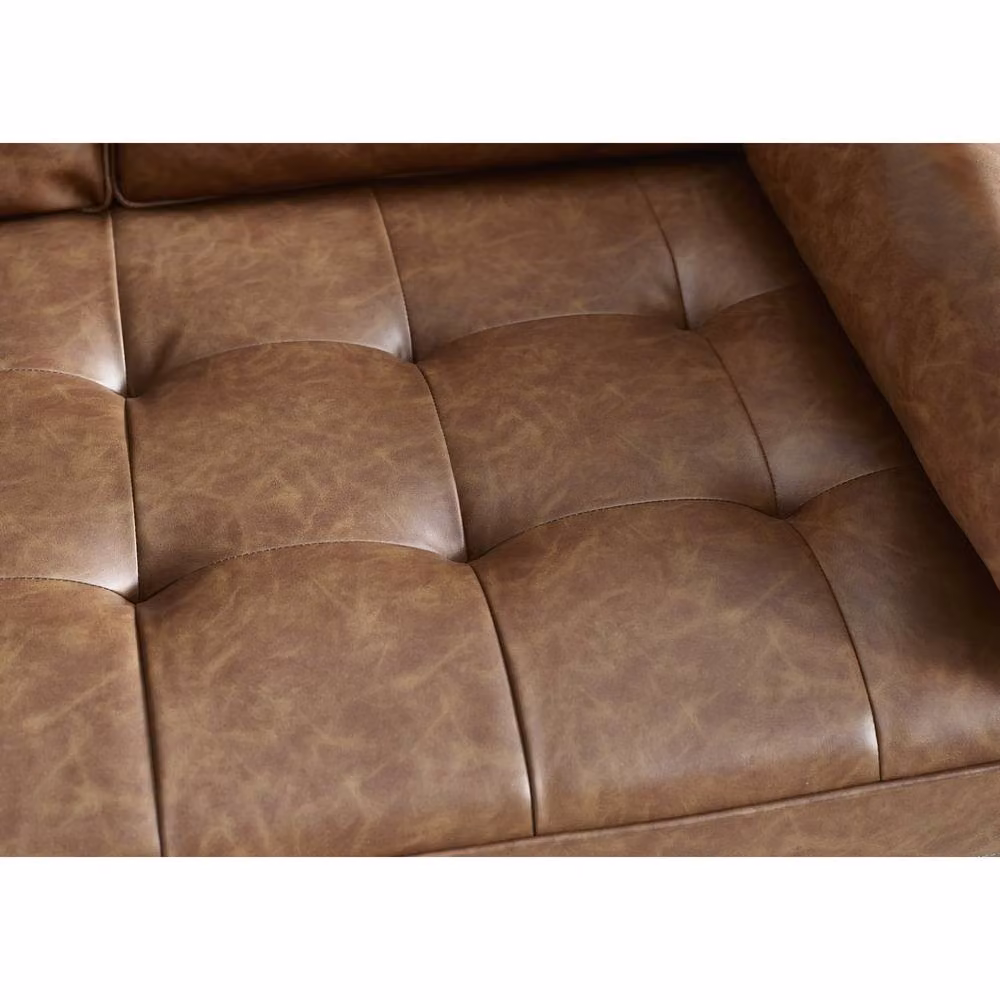 Cheshire Henley 2 Seater Sofa in Brown Synthetic Leather – 4