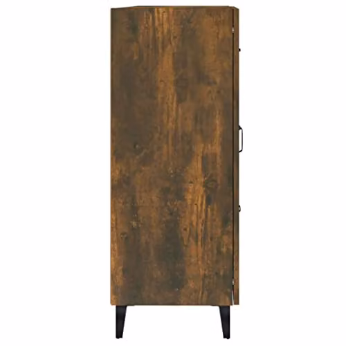 vidaXL Modern Sideboard in Smoked Oak Brown, Engineered Wood, W: 69.5 cm, D: 34 cm, H: 90 cm – 7