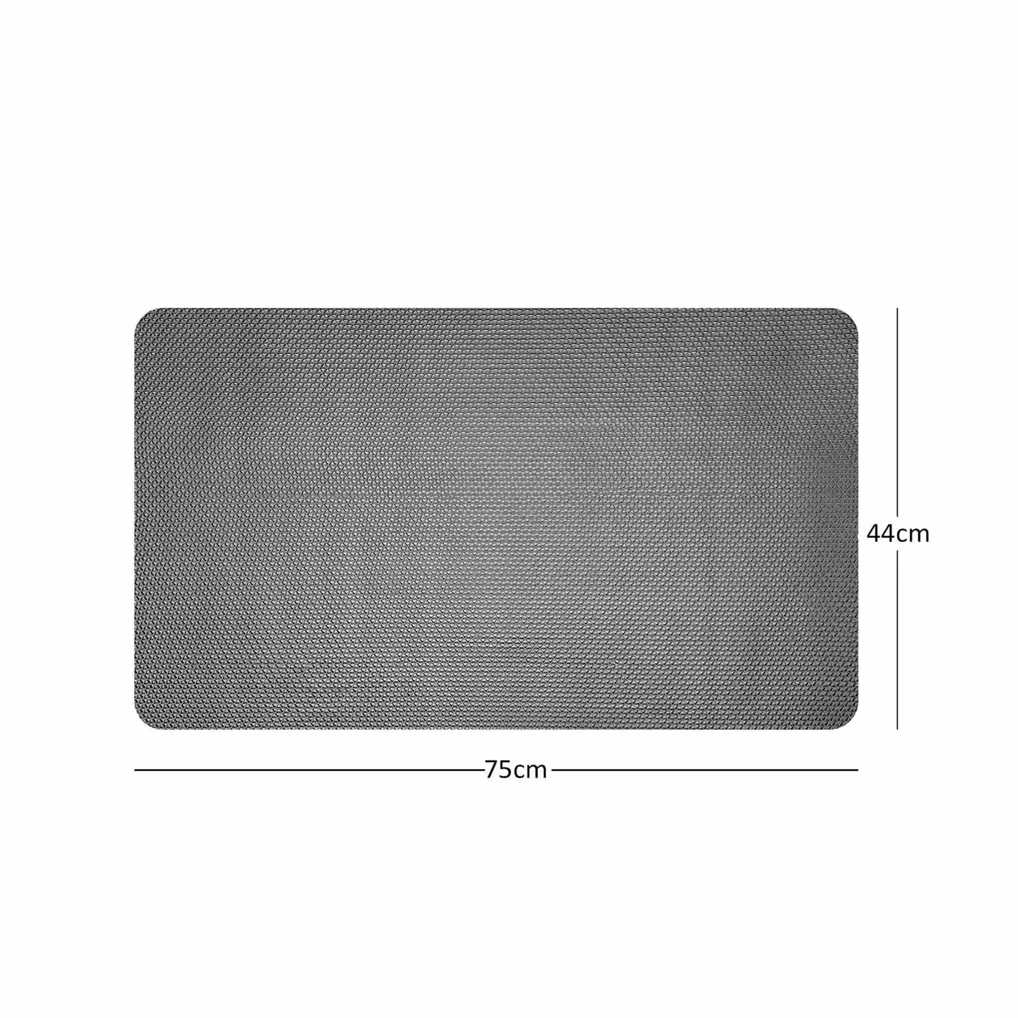 Nicoman Reversible Dual-Colour Grey and Brown Anti-Slip PVC Shower Mat, W: 75 cm, D: 44 cm – 3