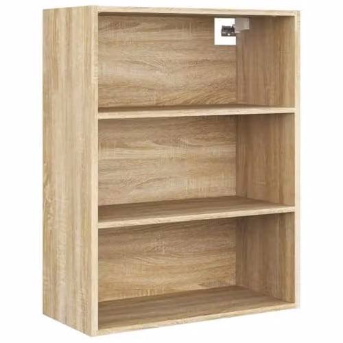 vidaXL Modern Wall-Mounted Hanging Cabinet in Brown Sonoma Oak, W/D/H: 69.5 x 32.5 x 90 cm