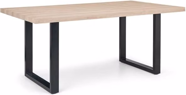 Julian Bowen Berwick Rectangular Oak and Black Industrial Dining Table – 1