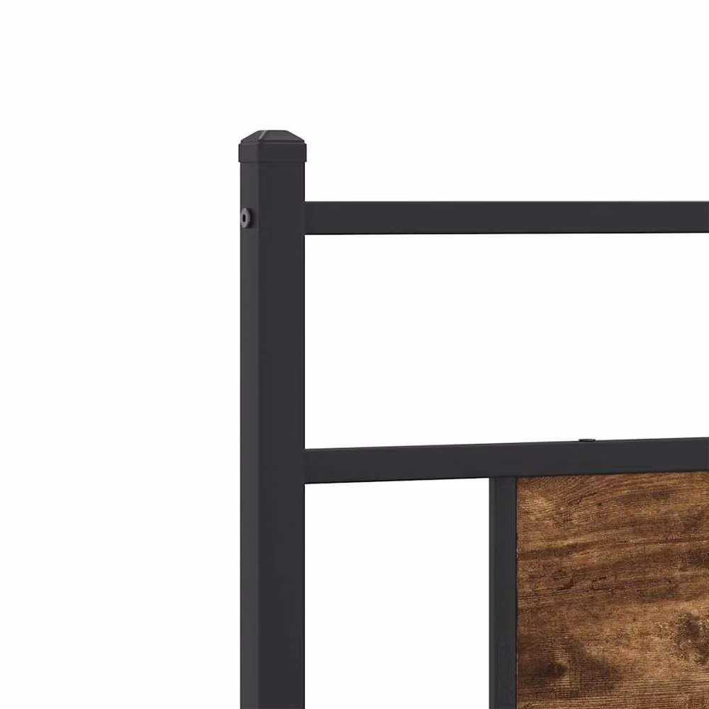 Berkfield Home Smoked Oak Bed Frame in Brown, W/D/H: 80 x 200 x 91.5 cm – 5