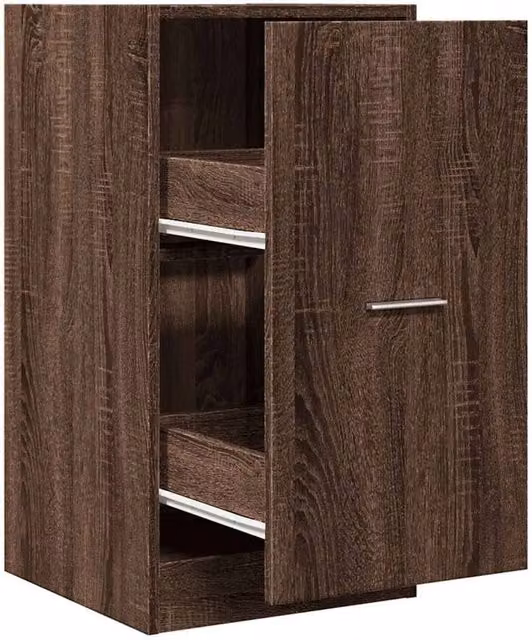 Berkfield Home Apothecary Cabinet in Brown Oak, W: 40 cm, D: 41 cm, H: 77.5 cm – 1