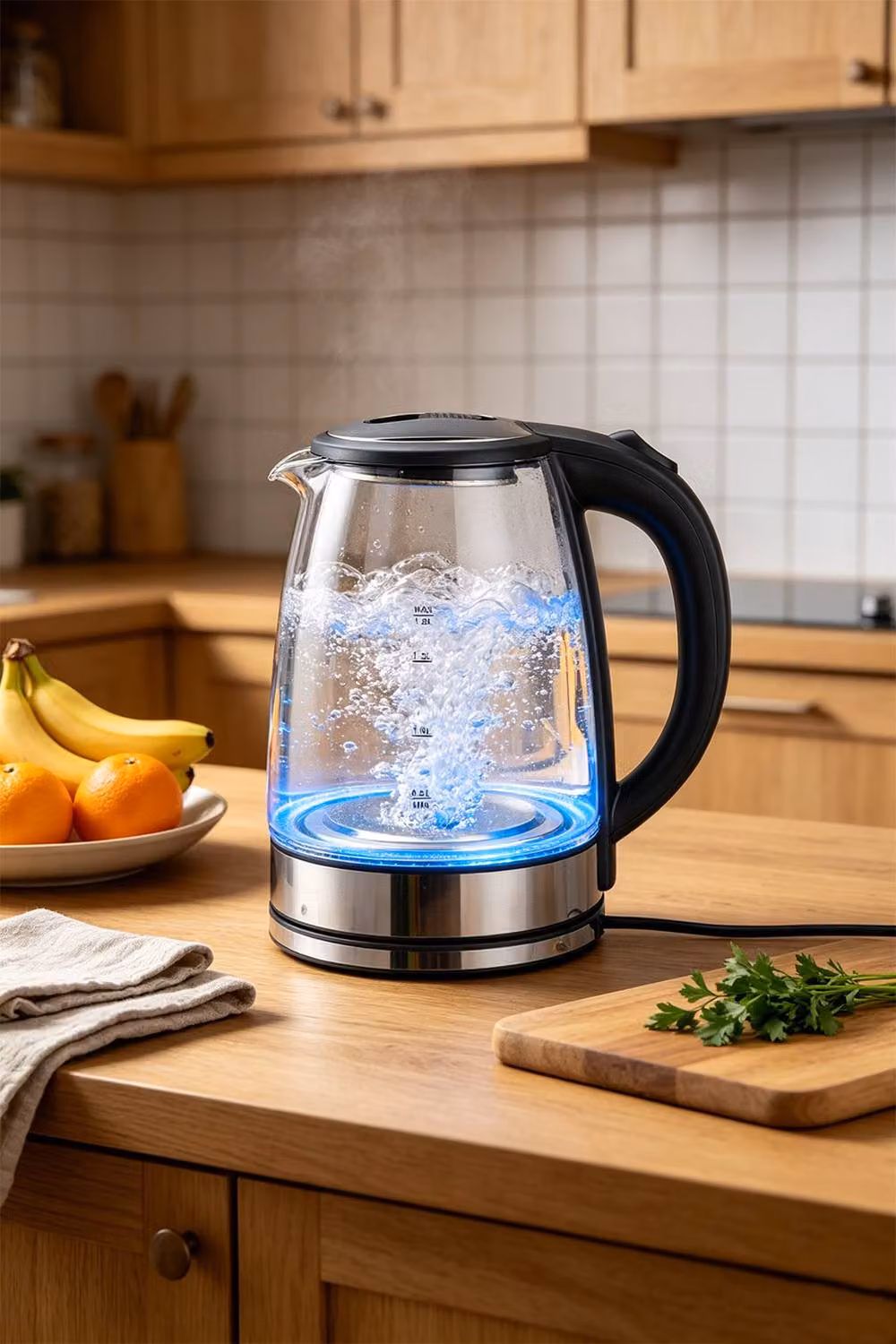 ExtraStar 1.8L Glass Electric Kettle with Auto Shut-Off in Transparent – 2