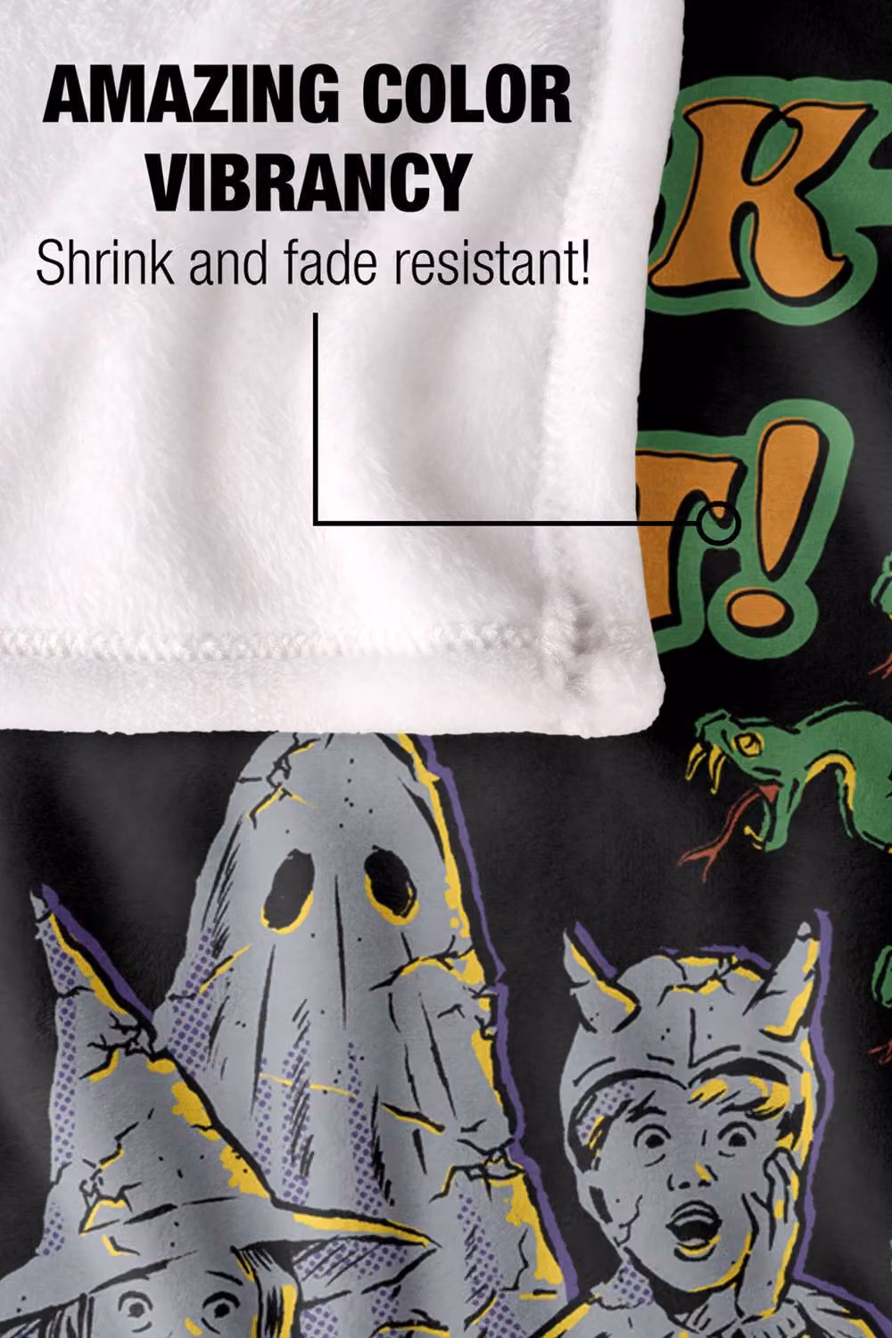 Steven Rhodes Trick Or Treat Multicolour Silky Touch Super Soft Fleece Throw Blanket W/D/H: 152 x 127 cm – 4