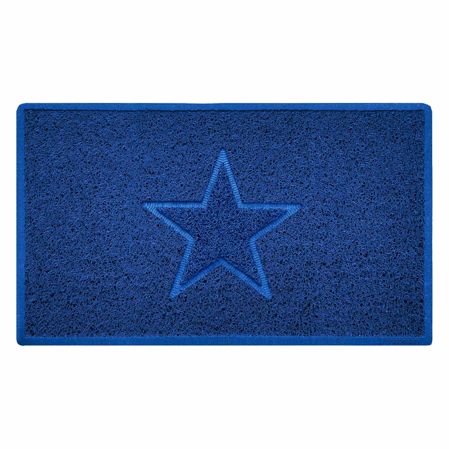 Nicoman Blue Star Embossed PVC Spaghetti Door Mat W: 45 cm, D: 75 cm – 2