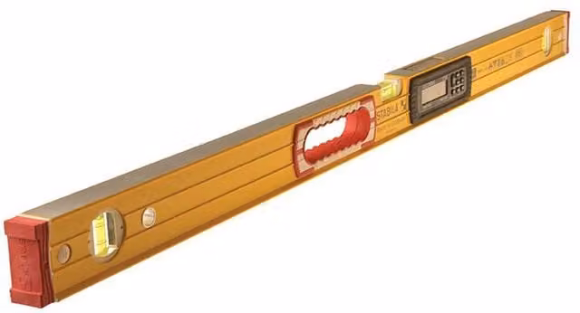 Stabila 196-2 Electronic Spirit Level IP65 with 3 Vials, Yellow, Length: 100 cm
