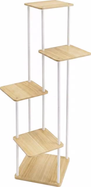 Mountview 5 Tier Metal Plant Stand and Flower Pot Display Rack in Yellow