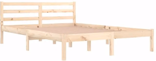 Berkfield Home Beautiful Day Bed Solid Wood Pine Double in Beige, W/D/H: 200 x 140 x 69.5 cm