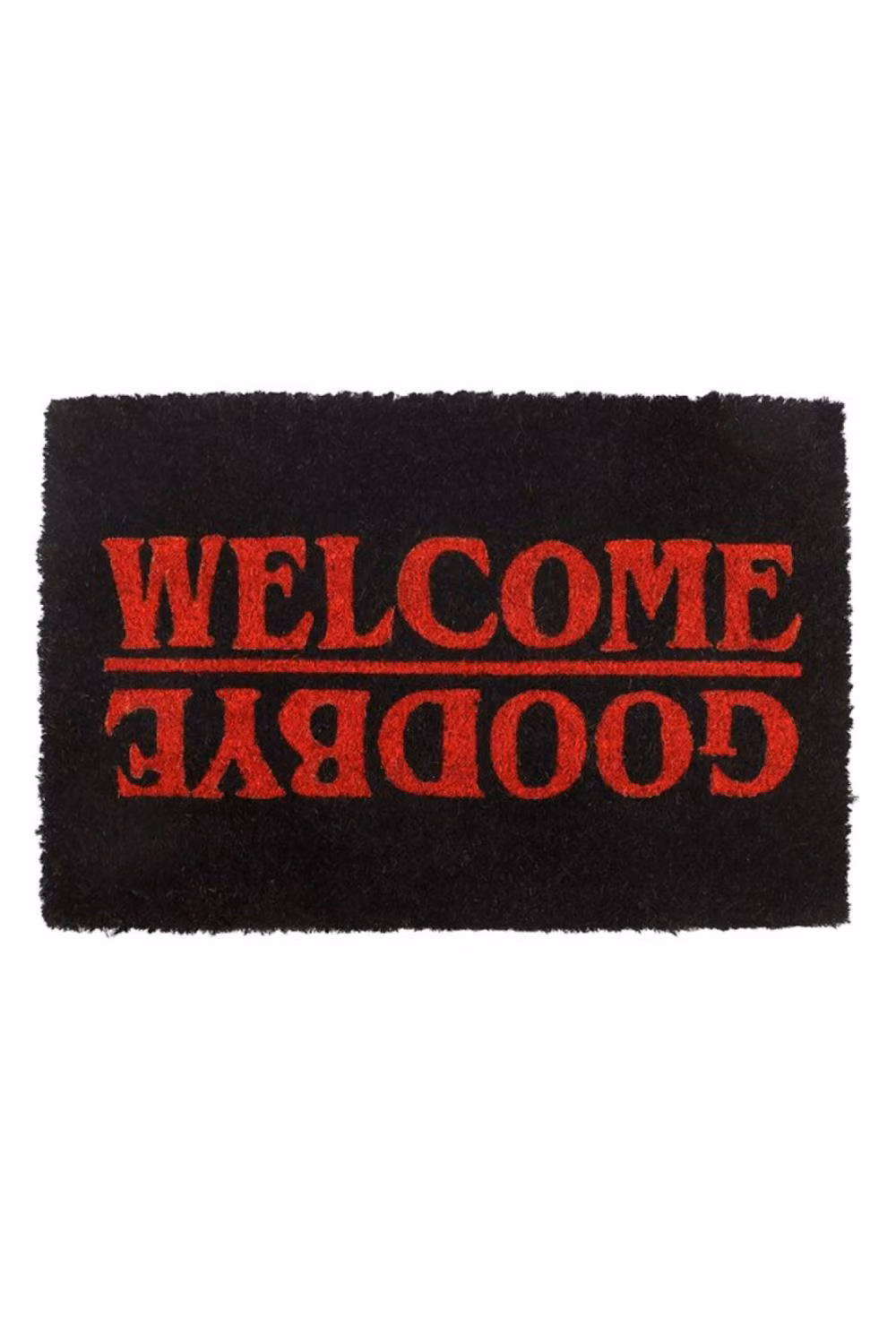 KDMD Black and Red Coir Welcome Goodbye Doormat with Graphic Design – 2