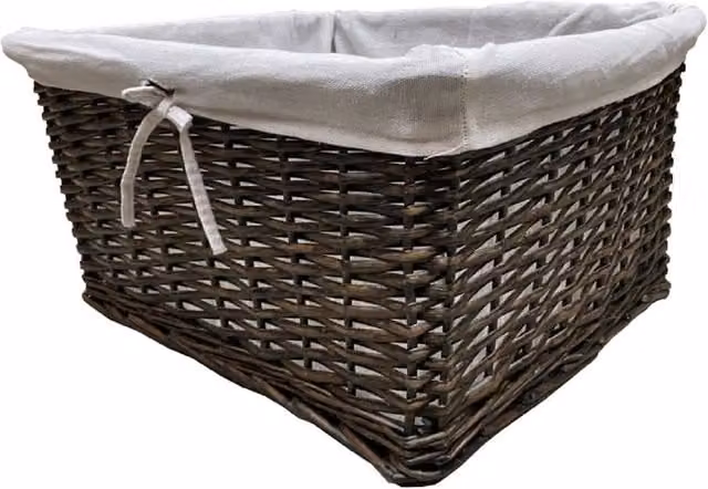 Topfurnishing Set of 4 Brown Willow Wicker Open Weave Rattan Storage Baskets