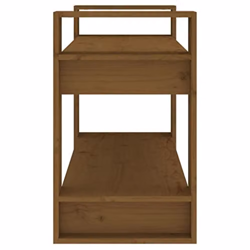 vidaXL Solid Wood Bookcase and Room Divider in Brown – 4