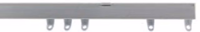 NewEdgeBlinds Silver Fineline Aluminium Straight Curtain Track, Silver