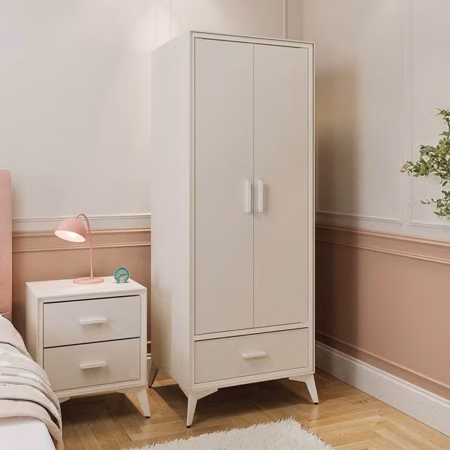 X Rocker Florence 2 Door Wardrobe in Beige