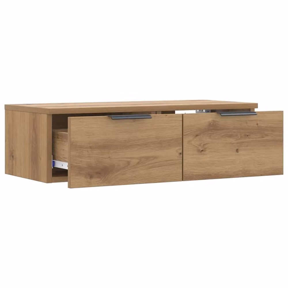 Berkfield Home Artisan Oak Wall Cabinet in Brown, W: 68 cm, D: 30 cm, H: 20 cm – 3