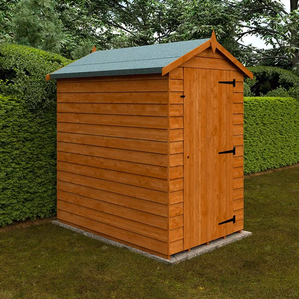 Buttercup Farm Value Apex 9mm Single Door Wooden Shed in Burnt Orange – 2