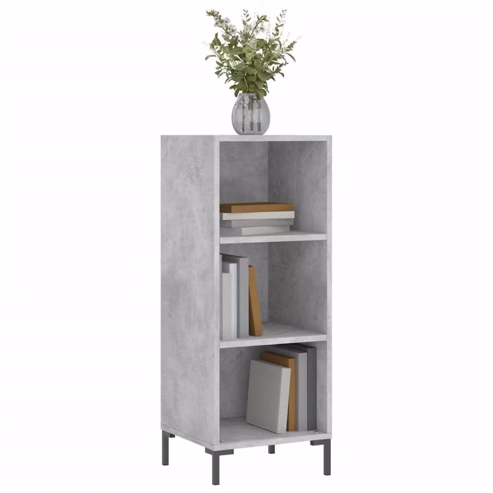 Berkfield Home Sideboard in Concrete Grey, W/D/H: 34.5 x 32.5 x 90 cm – 3