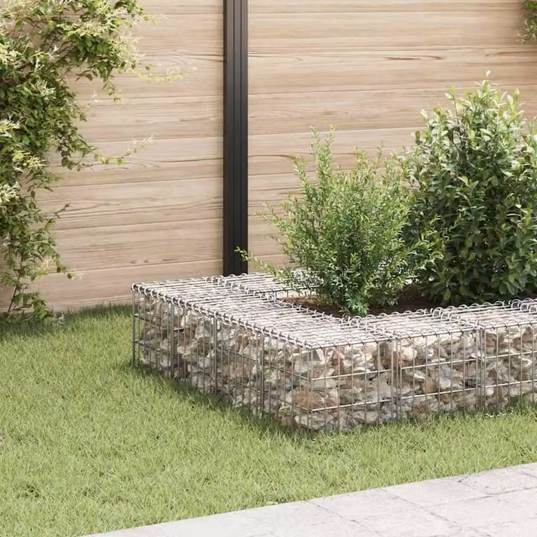 Berkfield Home Durable Cube Gabion Raised Bed in Silver, W/D/H: 30 x 30 x 30 cm