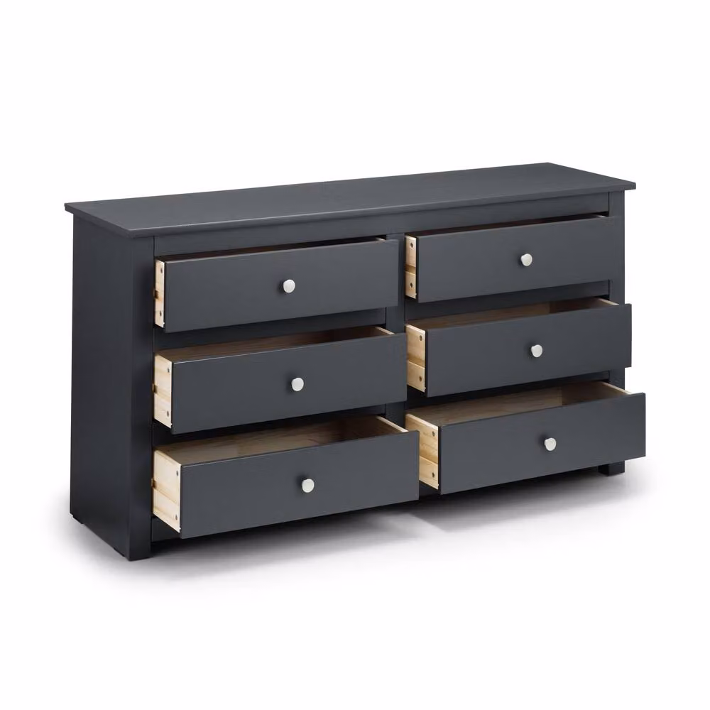 Cheshire Premium Hawthorne 6 Drawer Chest in Anthracite Grey – 2