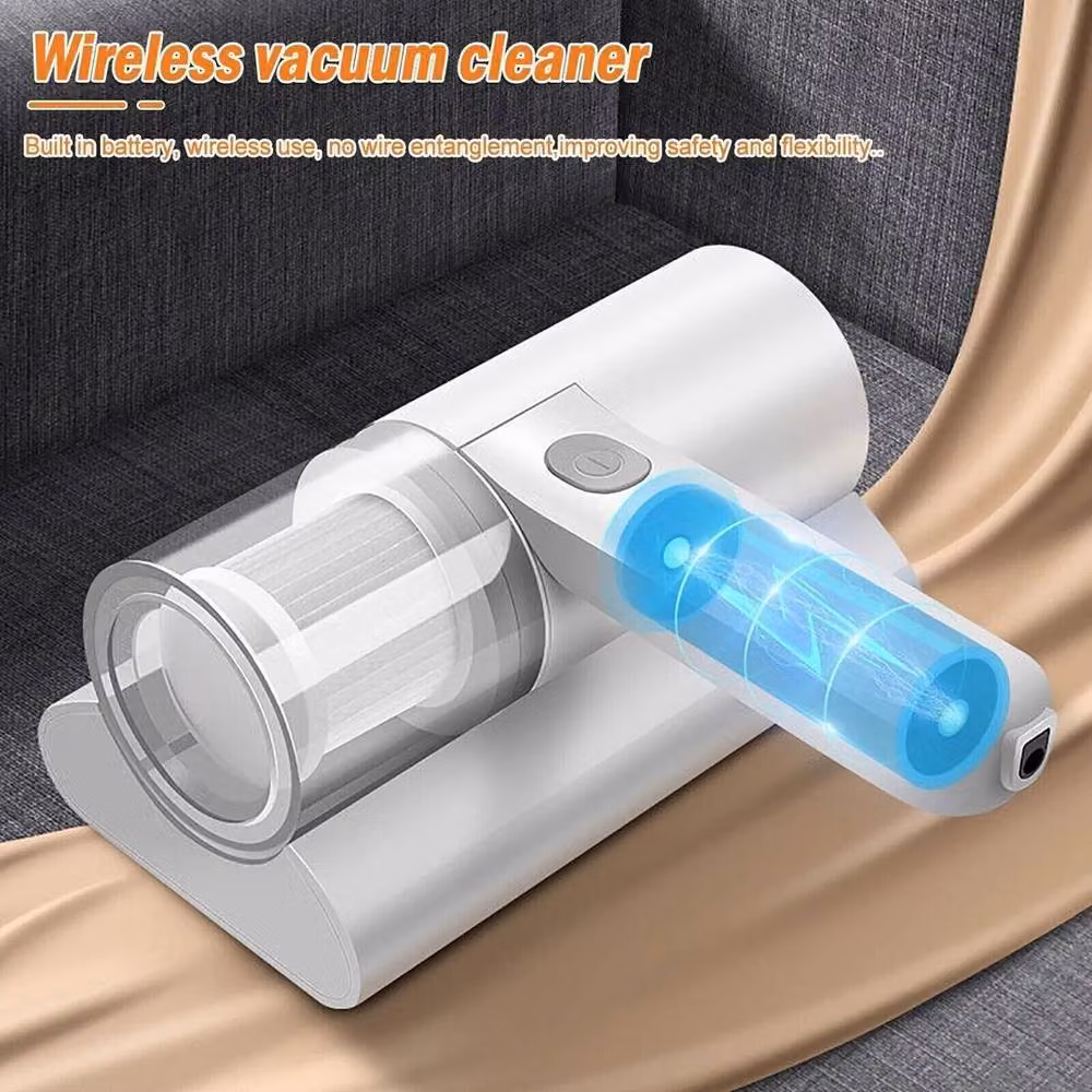 NESTLUNE Handheld UV Mite Remover Vacuum in White with HEPA Filter and UV-C Light – 3