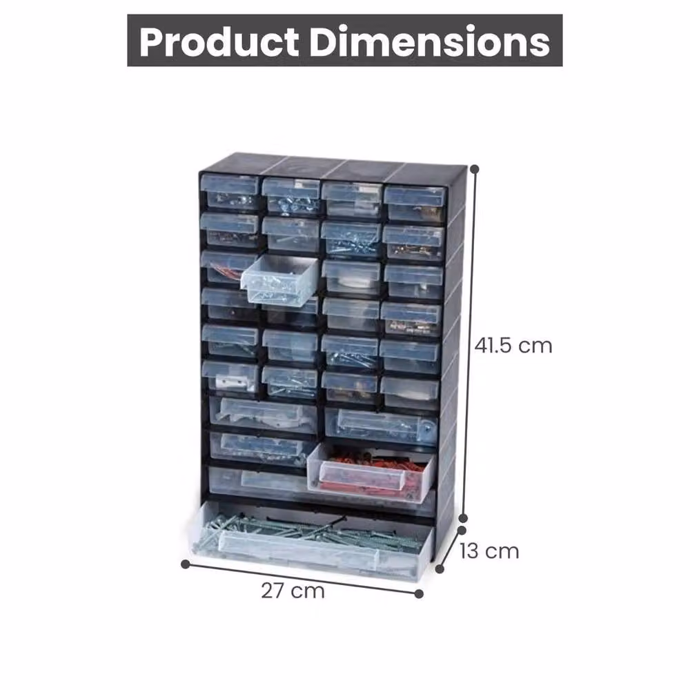SPETLEK 30 Drawer Multi Drawer Storage Cabinet in Black for Home or Garage – 2