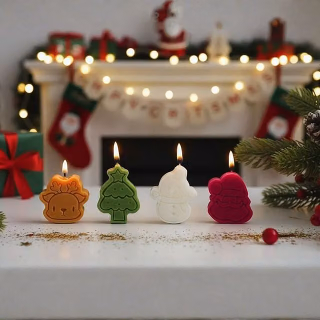 Smartbies 4 Piece Multicolour Christmas Candle Gift Set – 1