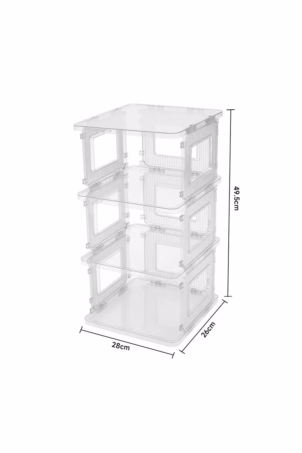 Living and Home 3-Layer Detachable Transparent Plastic Shoe Rack – 2